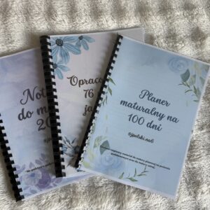 Pakiet notatek maturalnych z 100-dniowym planerem i opracowaniami jawnymi