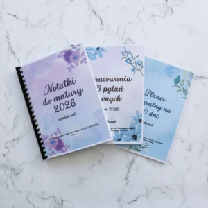 Pakiet notatek maturalnych z 100-dniowym planerem i opracowaniami jawnymi