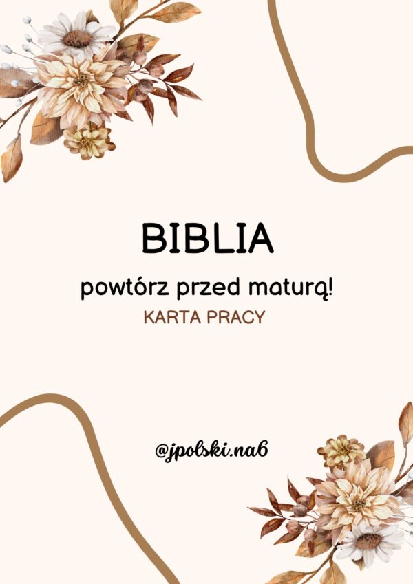 KARTA PRACY ,,BIBLIA'' + ODPOWIEDZI