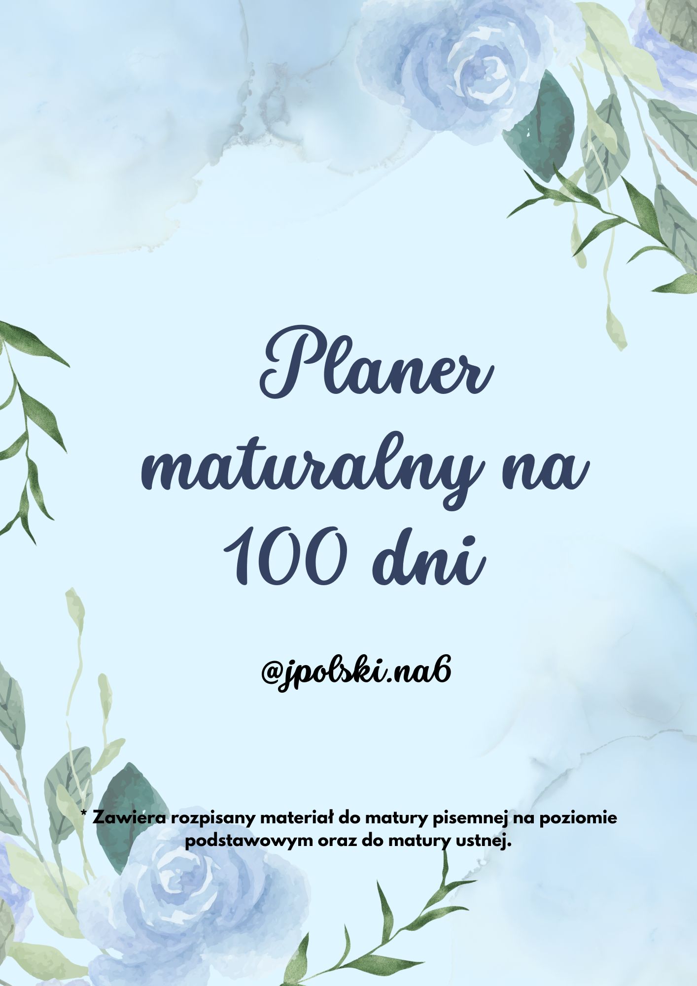 Planer maturalny do matury podstawowej z języka polskiego na 100 dni